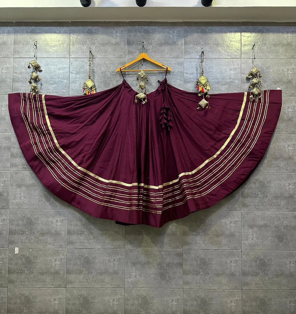 Roman cotton chaniya with 10 metres flair