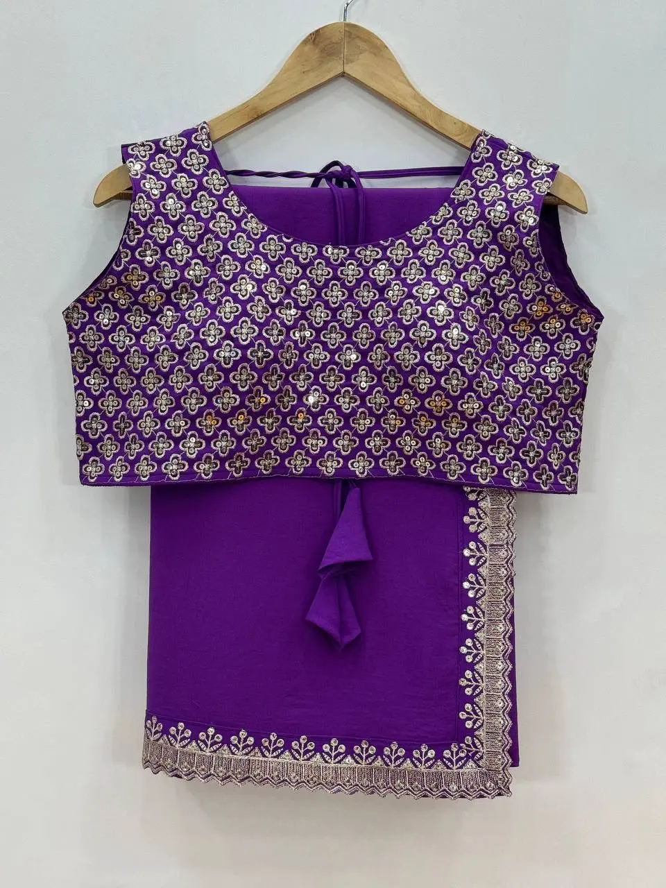 Prestitched designer saree